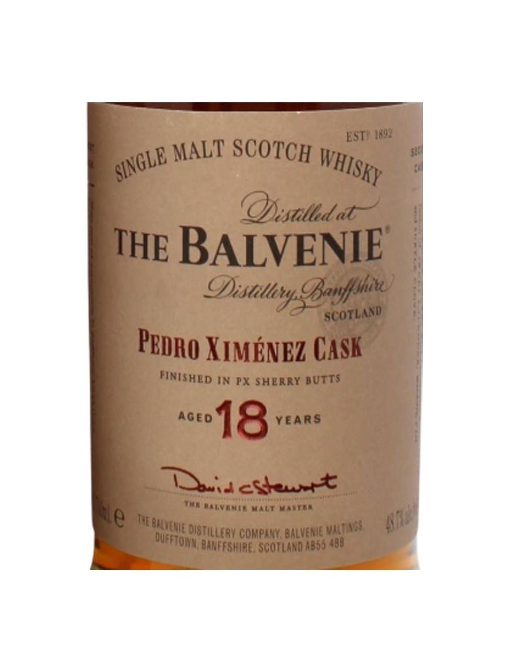 Balvenie 18 Year Old Pedro Ximenez Sherry Cask Single Malt